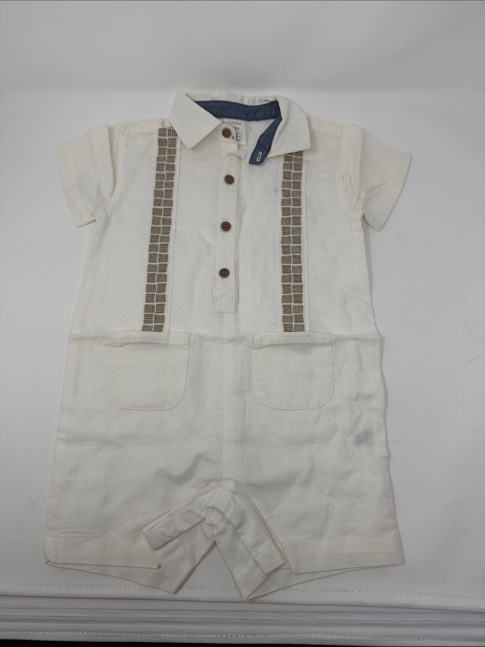 Gymboree Classic Cream Boys' Short Romper